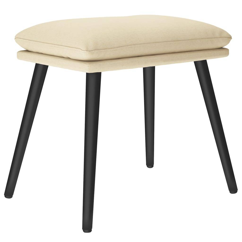 vidaXL Fußhocker Creme 45x29,5x35 cm Stoff