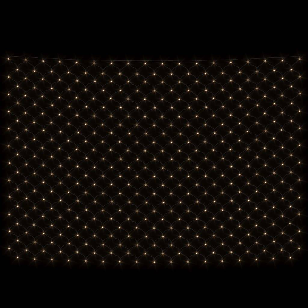 vidaXL LED-Lichternetz Warmweiß 3x2 m 204 LEDs Indoor Outdoor
