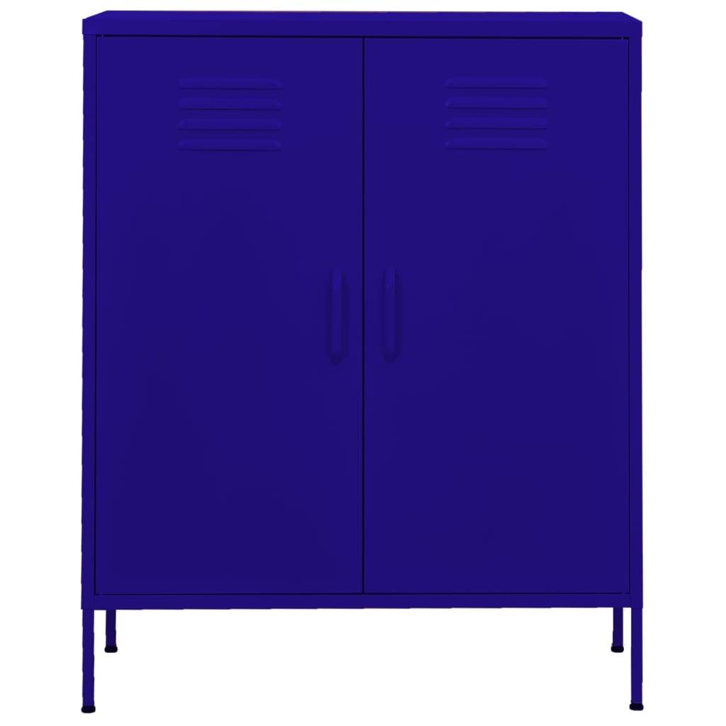 vidaXL Lagerschrank Marineblau 80x35x101,5 cm Stahl
