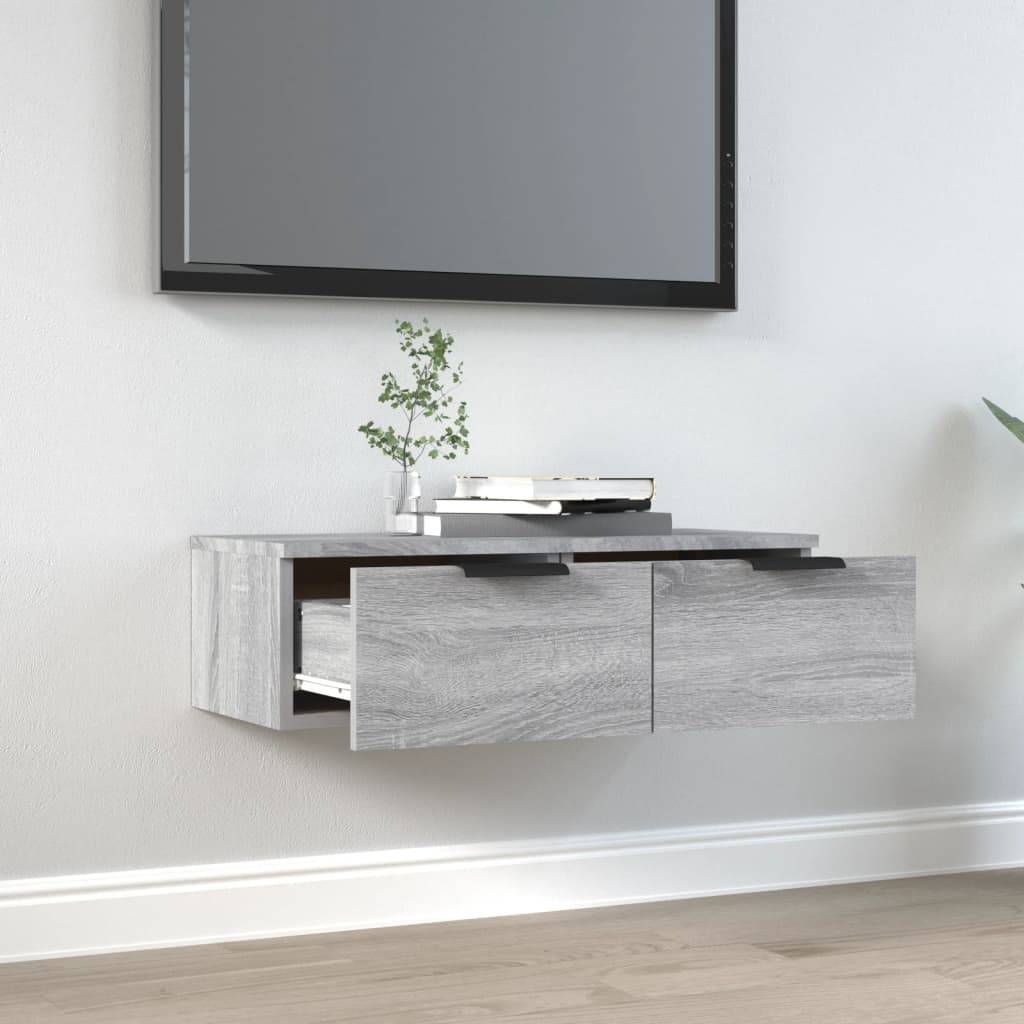 vidaXL Wandschrank Grau Sonoma 68x30x20 cm Holzwerkstoff