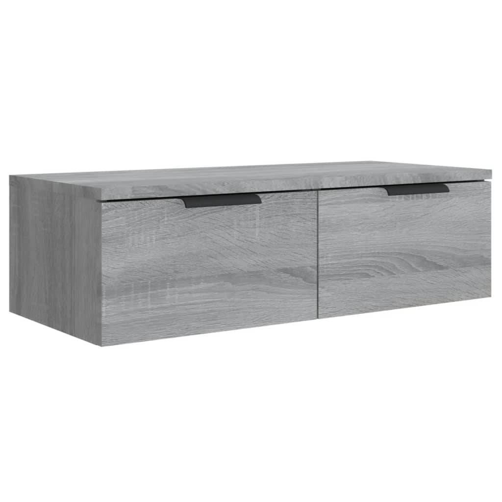 vidaXL Wandschrank Grau Sonoma 68x30x20 cm Holzwerkstoff