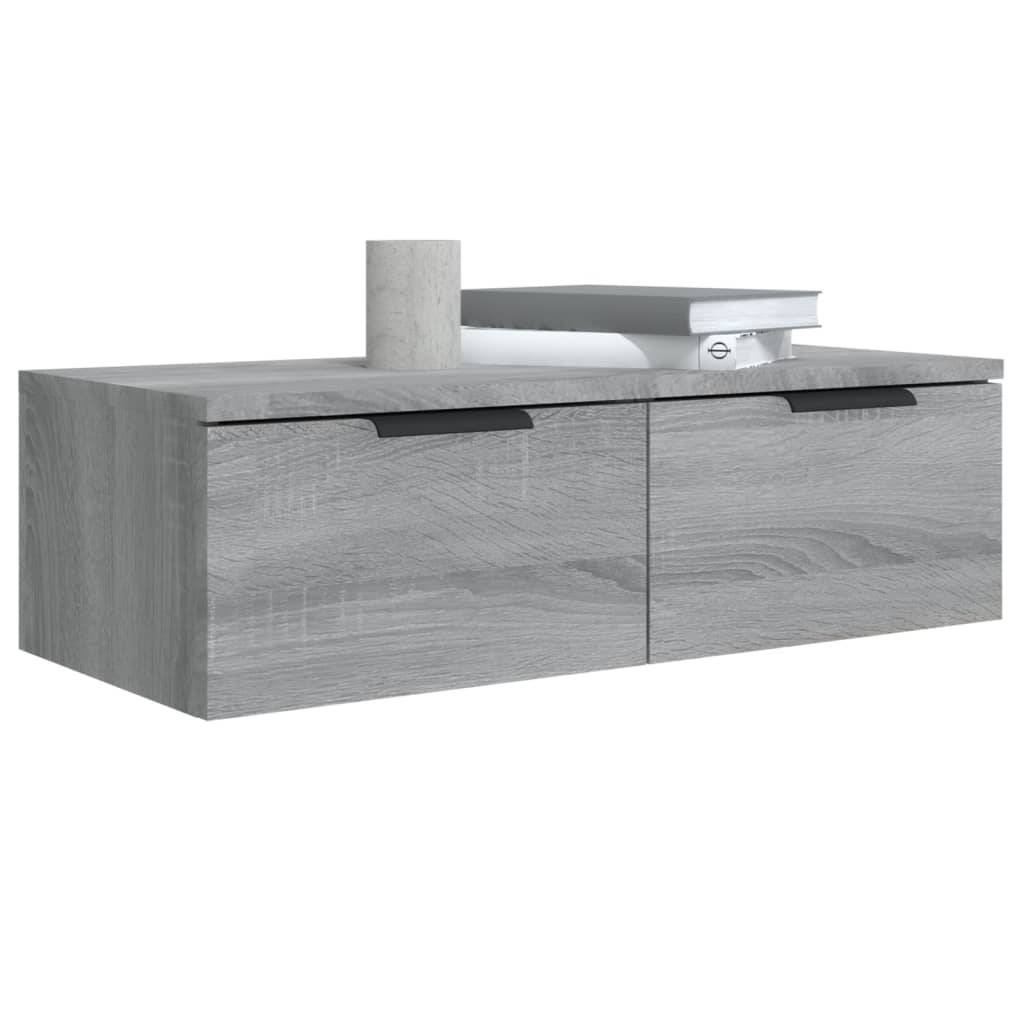 vidaXL Wandschrank Grau Sonoma 68x30x20 cm Holzwerkstoff