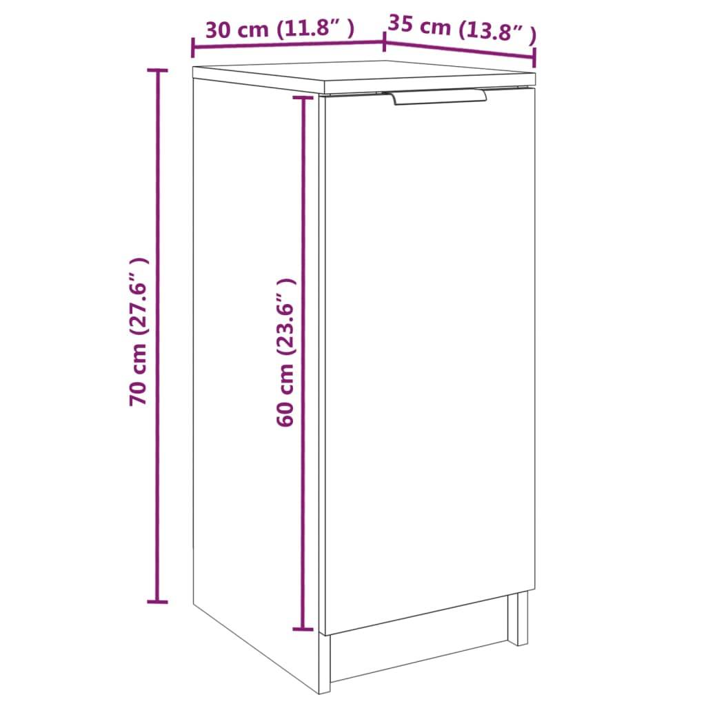 vidaXL Schuhschrank Grau Sonoma 30x35x70 cm Holzwerkstoff