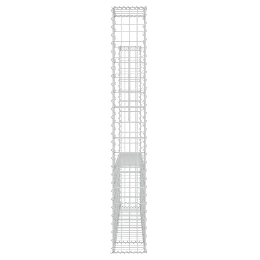 vidaXL Gabionenkorb U-Form mit 2 Säulen Eisen 140x20x150 cm