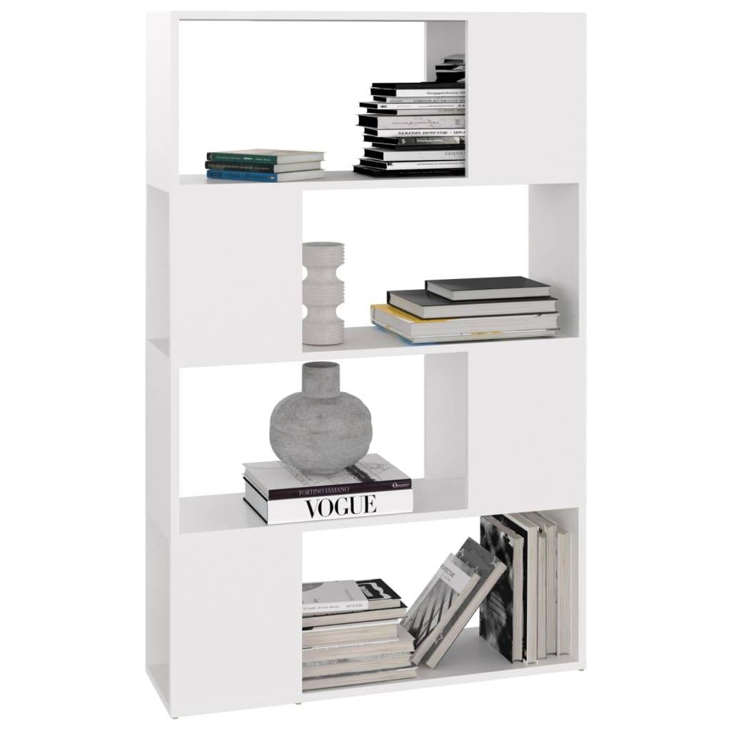 vidaXL Bücherregal Raumteiler Weiß 80x24x124,5 cm Holzwerkstoff