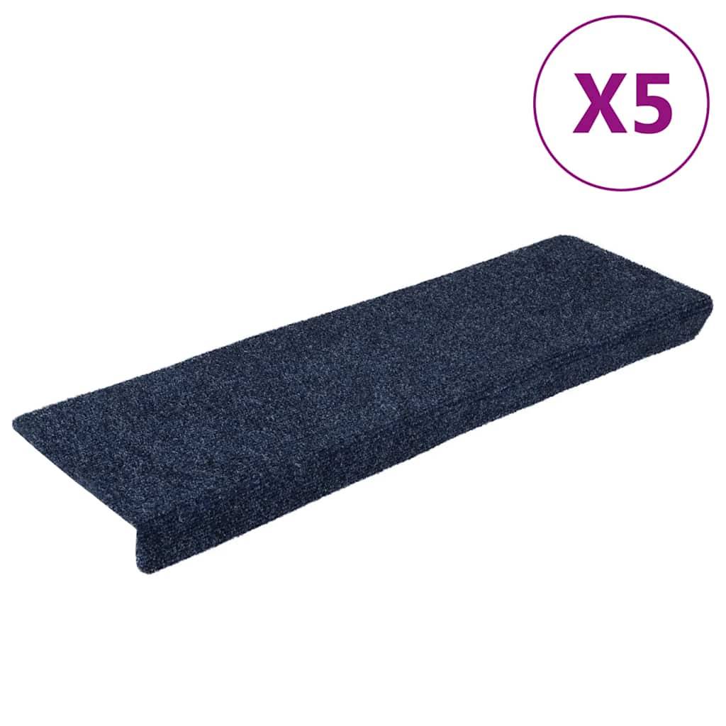 vidaXL Treppenmatten 5 Stk. Nadelvlies 65x21x4 cm Anthrazit