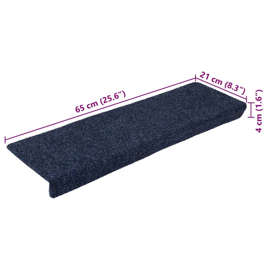 vidaXL Treppenmatten 5 Stk. Nadelvlies 65x21x4 cm Anthrazit