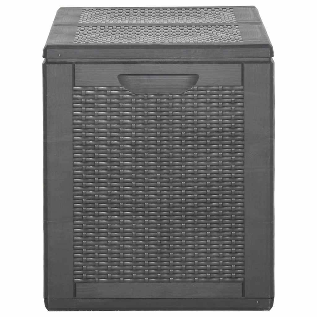 vidaXL Garten-Aufbewahrungsbox 180 L Schwarz PP Rattan