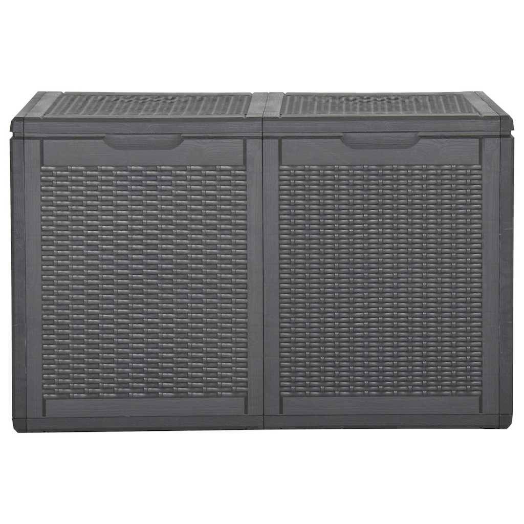 vidaXL Garten-Aufbewahrungsbox 180 L Schwarz PP Rattan