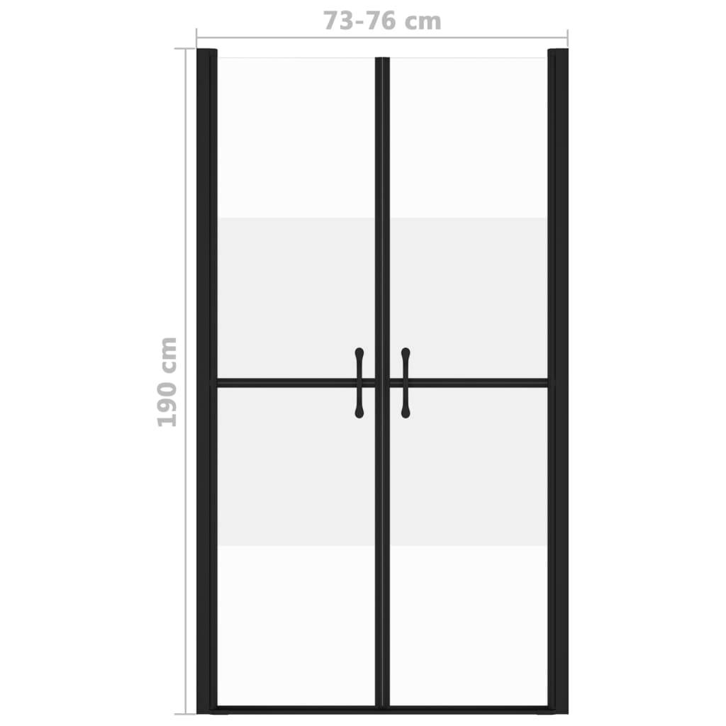 vidaXL Duschtür Halb Matt ESG (73-76)x190 cm
