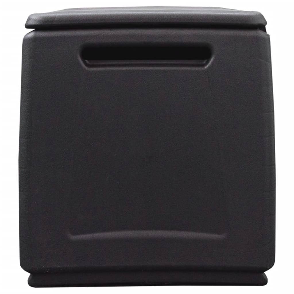 vidaXL Garten-Aufbewahrungsbox 54x53x57 cm 130 L Dunkelgrau Schwarz
