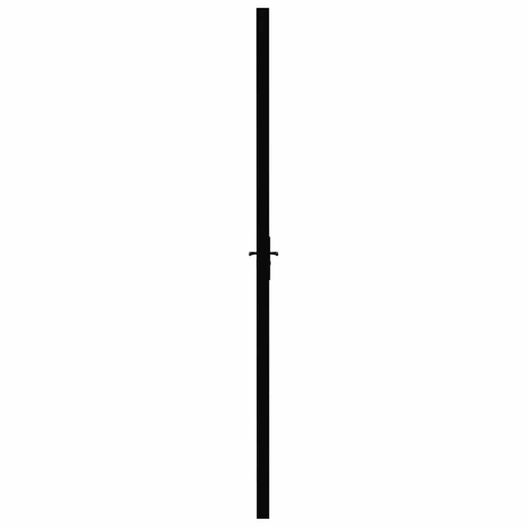vidaXL Innentür ESG Glas und Aluminium 102,5x201,5 cm Schwarz