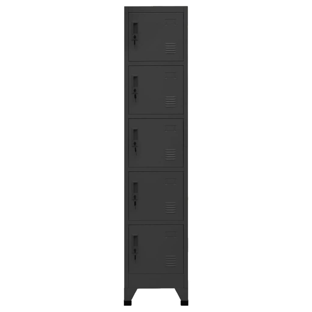 vidaXL Schließfachschrank Anthrazit 38x40x180 cm Stahl