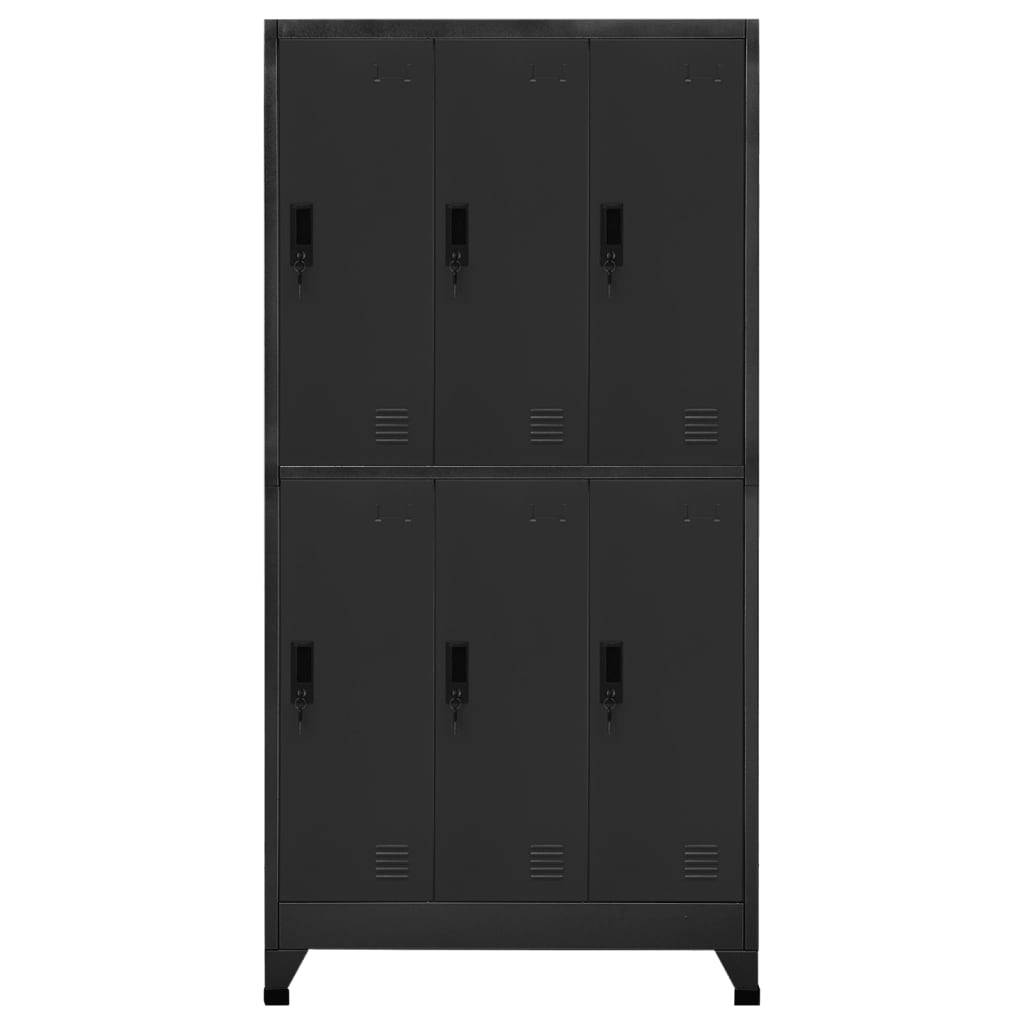 vidaXL Schließfachschrank Anthrazit 90x45x180 cm Stahl