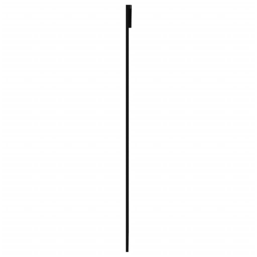 vidaXL Schiebetür ESG-Glas und Aluminium 102x205 cm Schwarz
