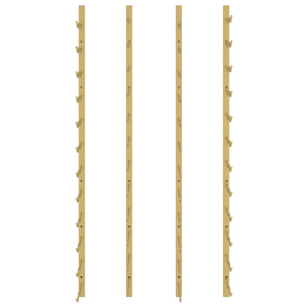vidaXL Wand-Weinregal für 24 Flaschen 2 Stk. Golden Eisen