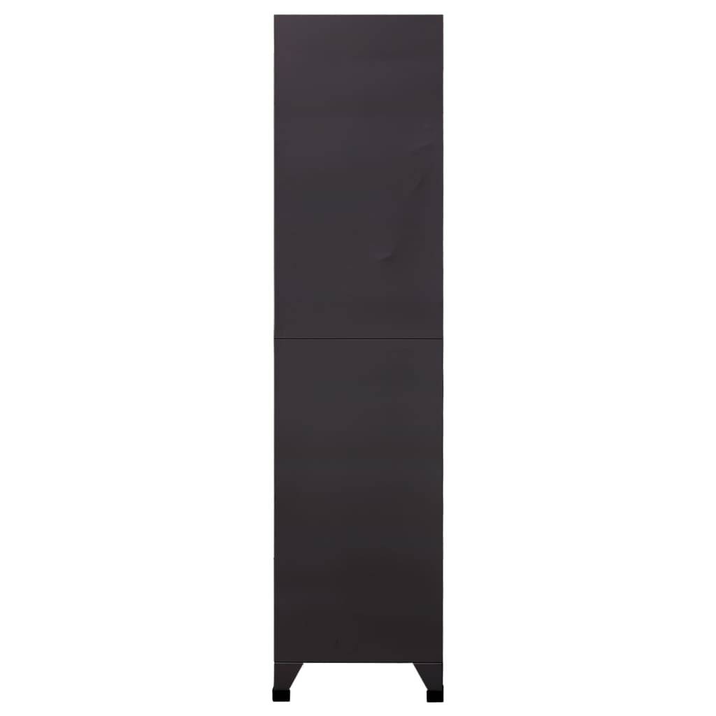 vidaXL Schließfachschrank Anthrazit und Rot 90x45x180 cm Stahl