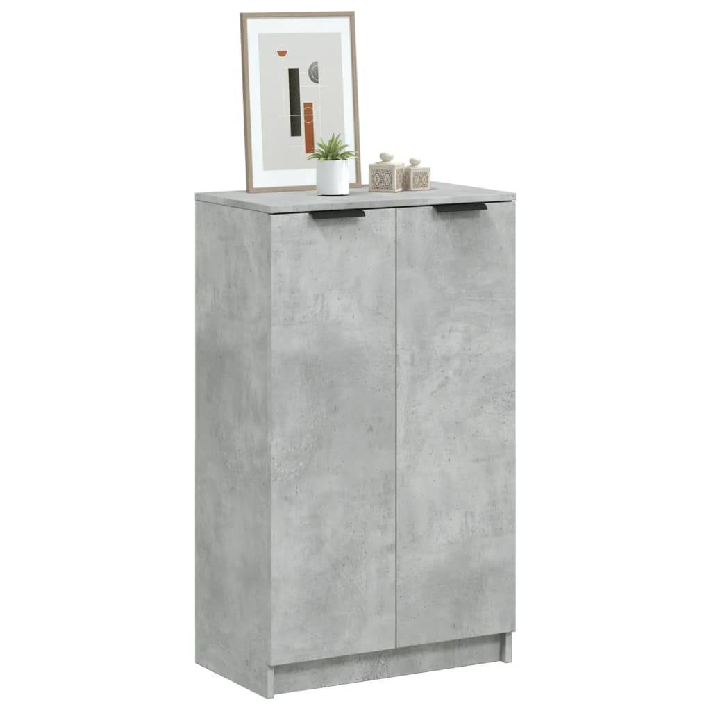 vidaXL Schuhschrank Betongrau 59x35x100 cm Holzwerkstoff