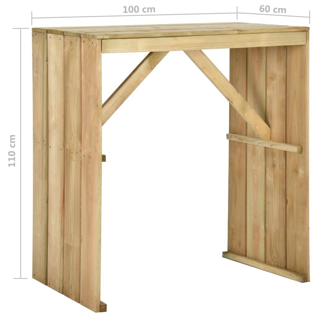 vidaXL 5-tlg. Gartenbar-Set Kiefernholz Imprägniert