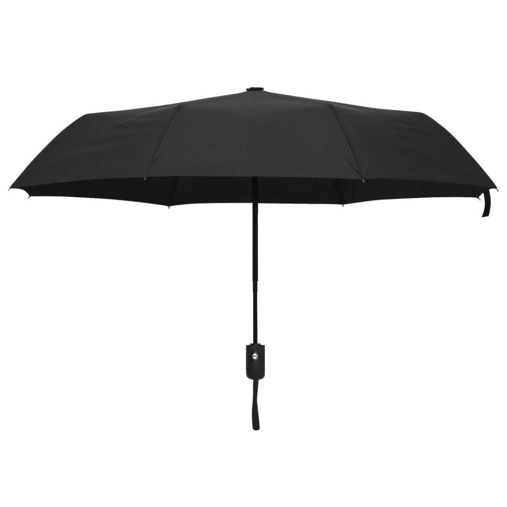 vidaXL Faltbarer Regenschirm Automatisch Schwarz 95 cm