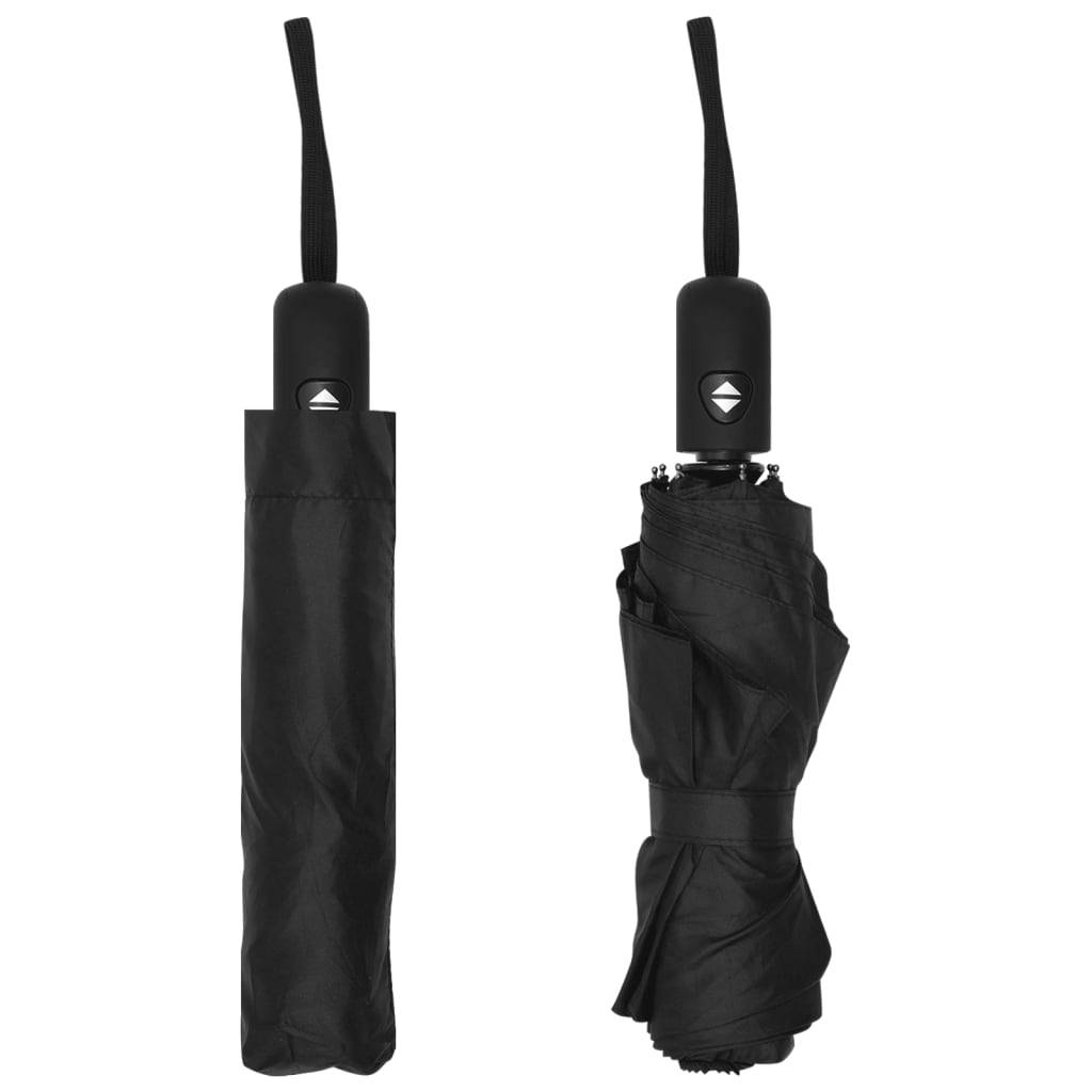vidaXL Faltbarer Regenschirm Automatisch Schwarz 95 cm