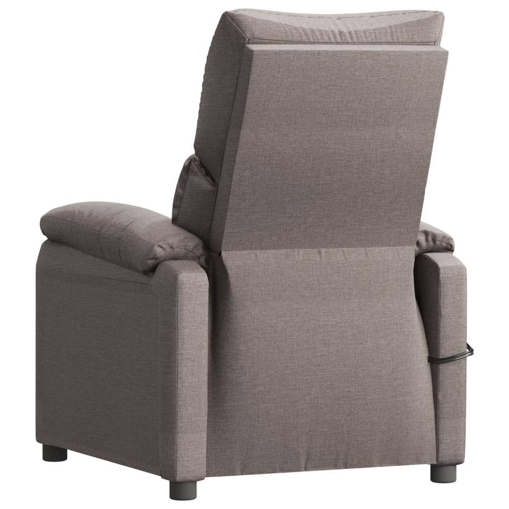 vidaXL Massagesessel Elektrisch Taupe Stoff