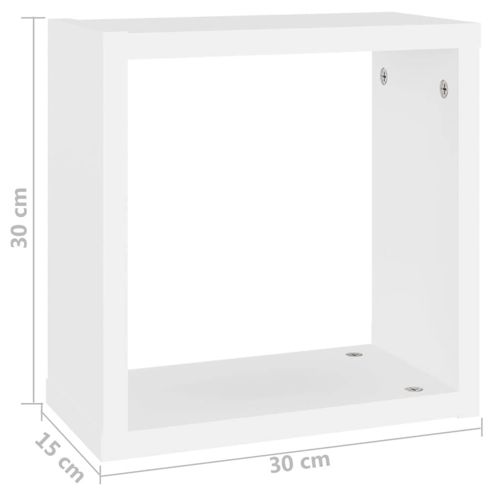vidaXL Würfelregale 4 Stk. Weiß 30x15x30 cm