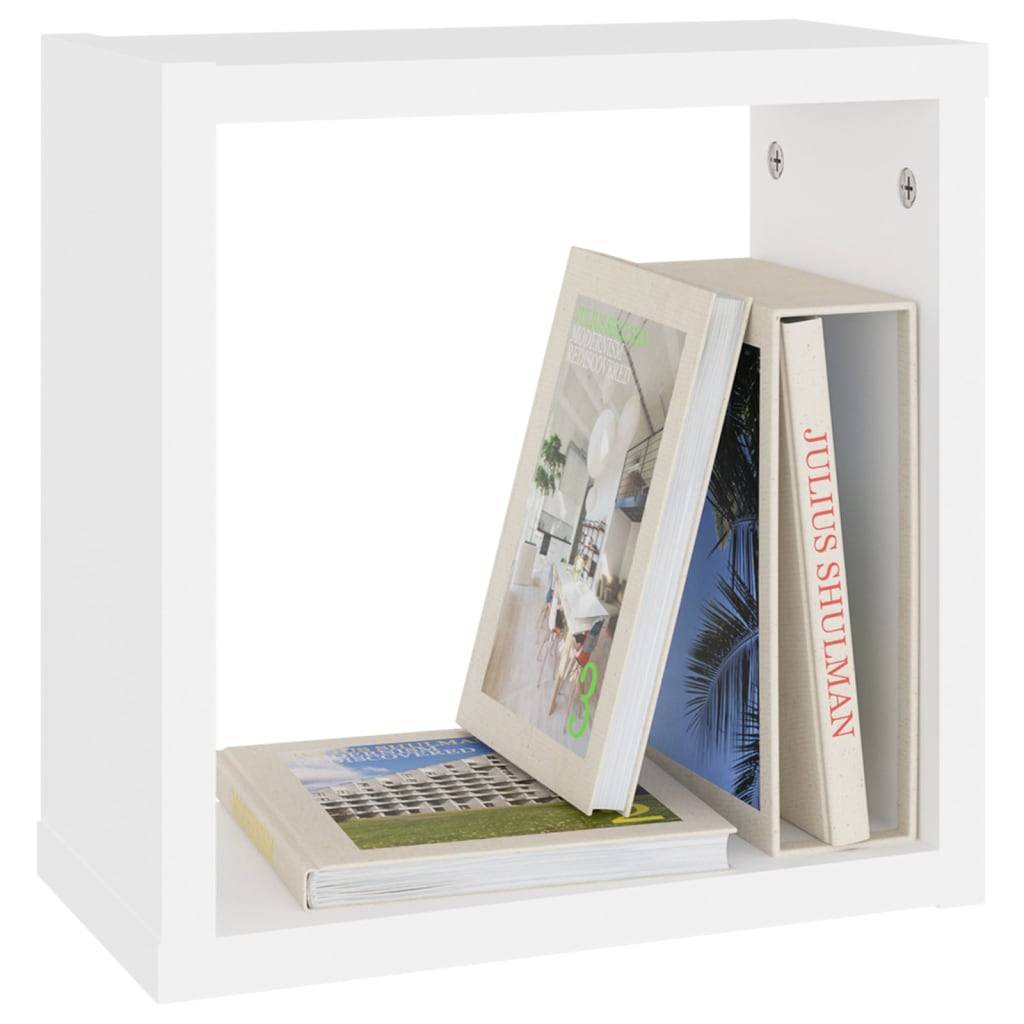 vidaXL Würfelregale 4 Stk. Weiß 30x15x30 cm