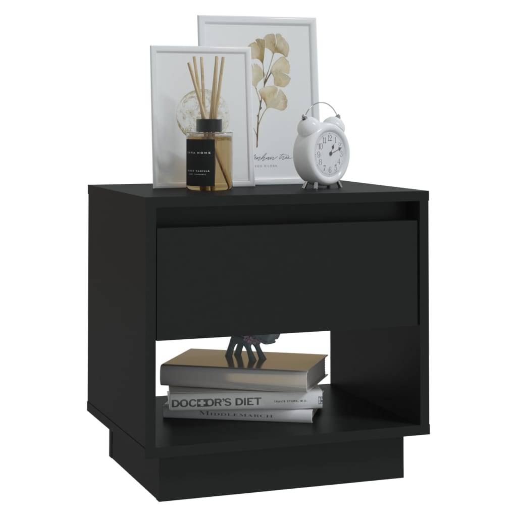 vidaXL Nachttisch Schwarz 45x34x44 cm Holzwerkstoff