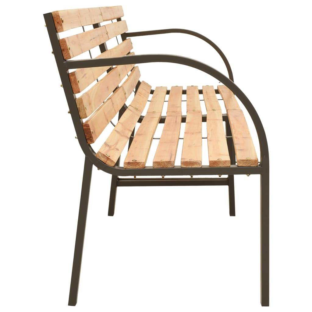 vidaXL Doppel-Gartenbank 225 cm Massivholz Tanne