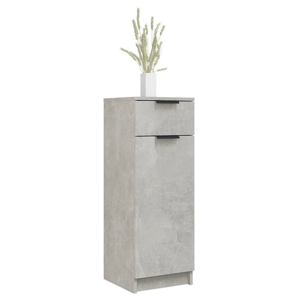 vidaXL Badschrank Betongrau 32x34x90 cm Holzwerkstoff
