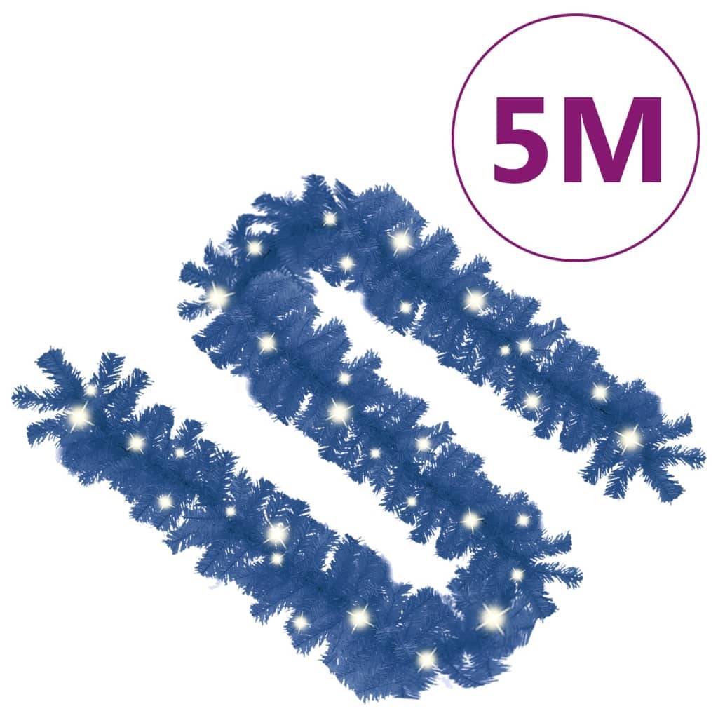 vidaXL Weihnachtsgirlande mit LED 5 m Blau