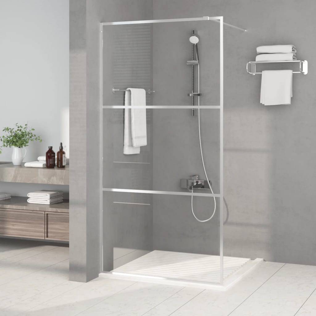 vidaXL Duschwand für Begehbare Dusche Silbern 100x195 cm ESG-Klarglas