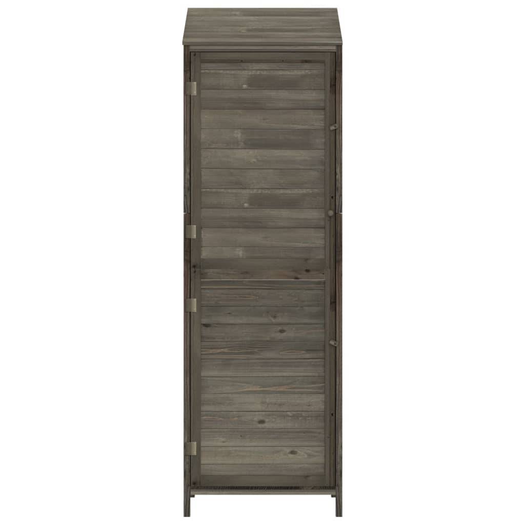 vidaXL Geräteschuppen Anthrazit 55x52x174,5 cm Massivholz Tanne