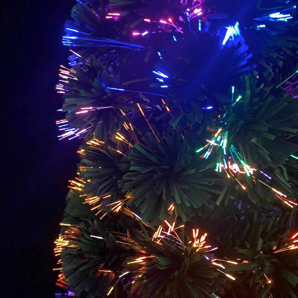 vidaXL Künstlicher Weihnachtsbaum Schlank mit Ständer 120 cm Glasfaser