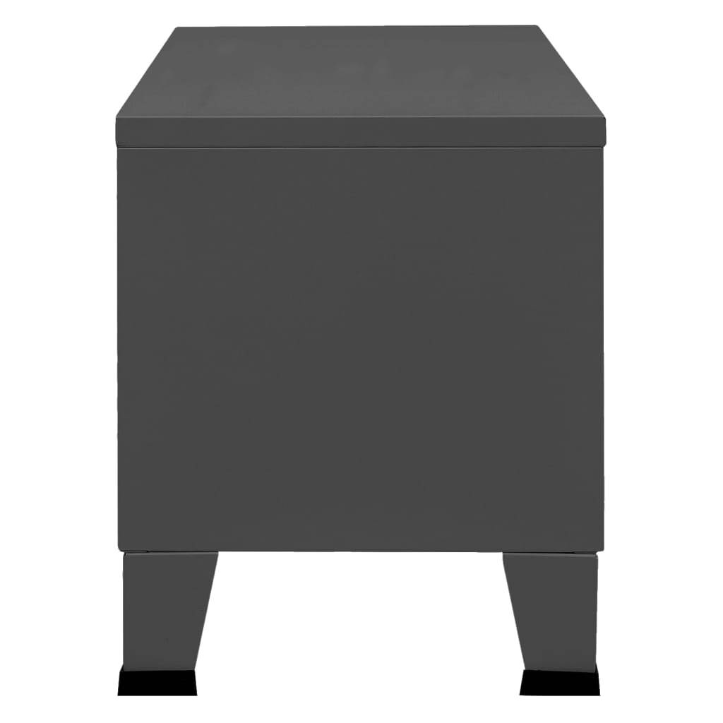 vidaXL TV-Schrank Industrie-Stil Anthrazit 105x35x42 cm Metall