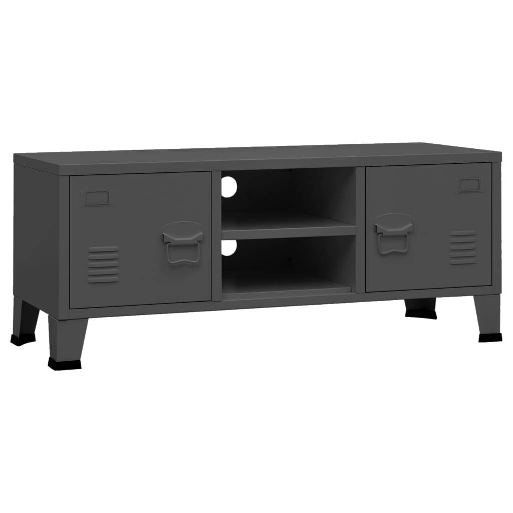 vidaXL TV-Schrank Industrie-Stil Anthrazit 105x35x42 cm Metall