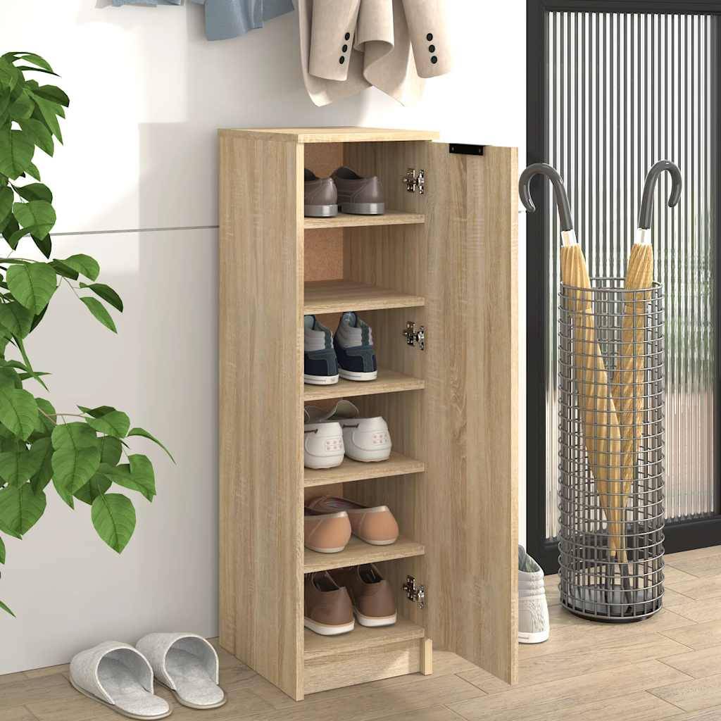 vidaXL Schuhschrank Sonoma-Eiche 30x35x100 cm Holzwerkstoff