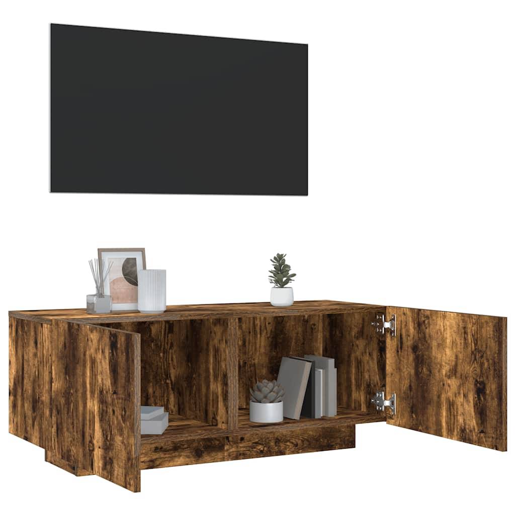 vidaXL TV-Schrank Räuchereiche 100x35x40 cm Holzwerkstoff