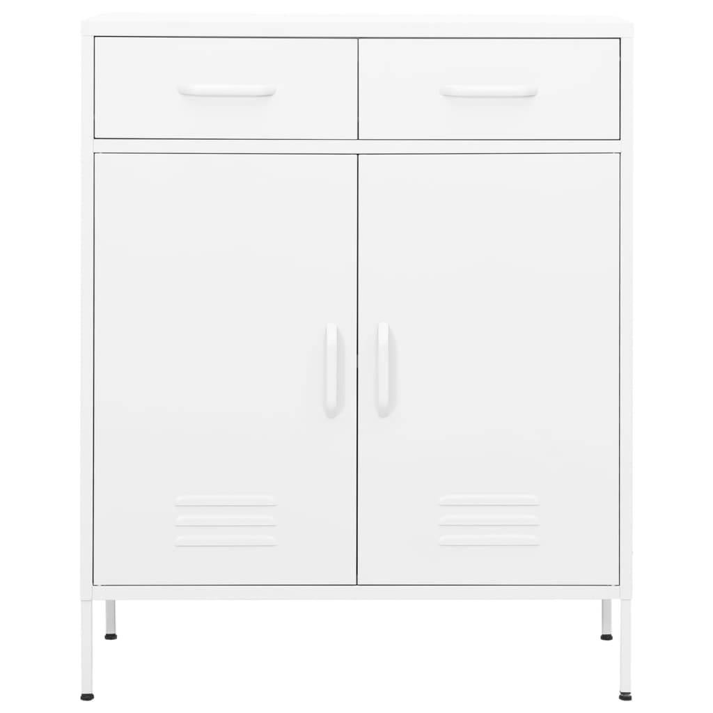 vidaXL Lagerschrank Weiß 80x35x101,5 cm Stahl