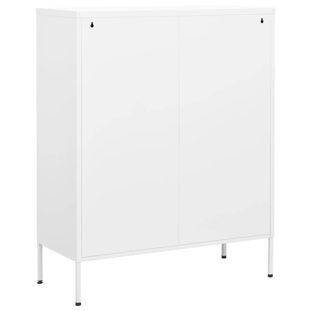 vidaXL Lagerschrank Weiß 80x35x101,5 cm Stahl