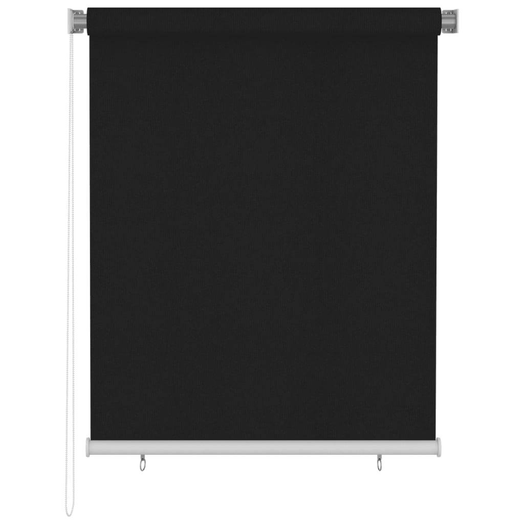 vidaXL Außenrollo 120x140 cm Schwarz