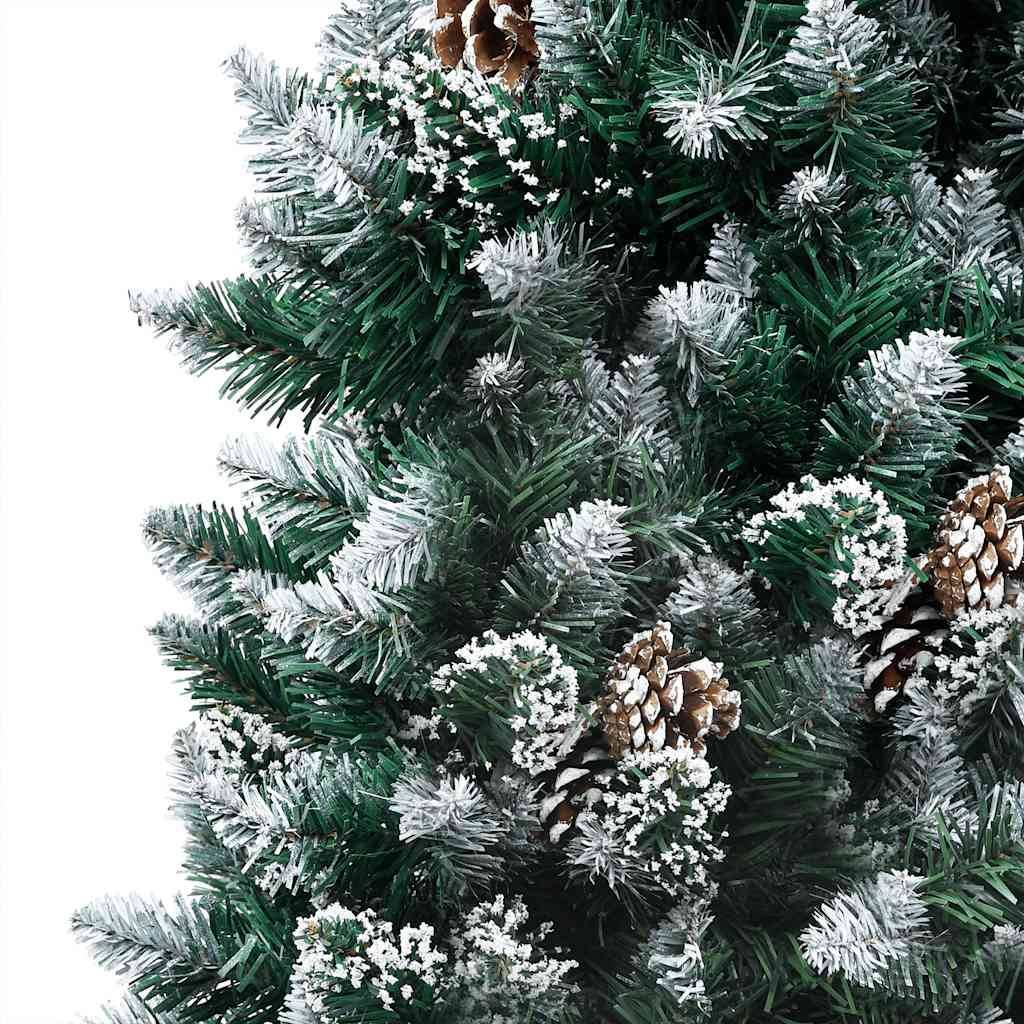 vidaXL Künstlicher Weihnachtsbaum mit Beleuchtung Kugeln Zapfen 240 cm