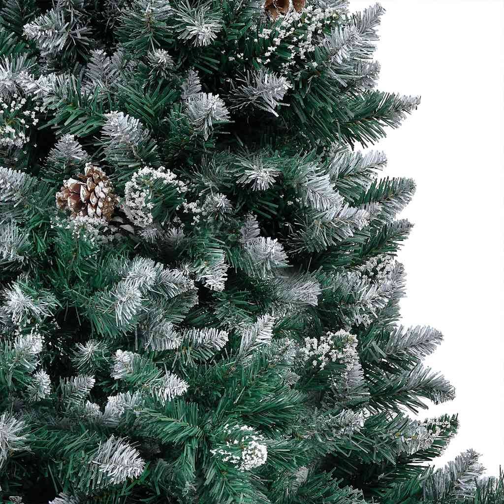 vidaXL Künstlicher Weihnachtsbaum mit Beleuchtung Kugeln Zapfen 240 cm