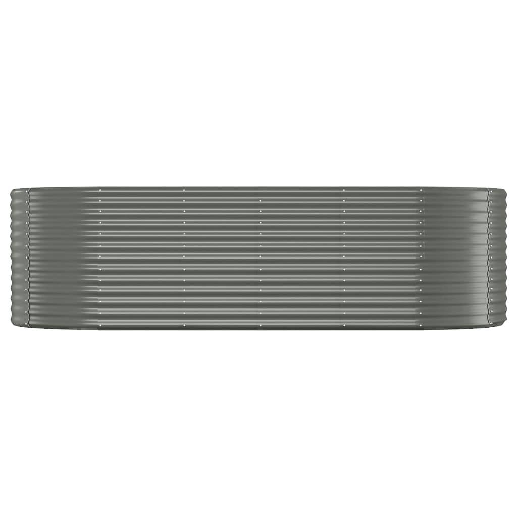 vidaXL Hochbeet Pulverbeschichteter Stahl 249x100x68 cm Grau