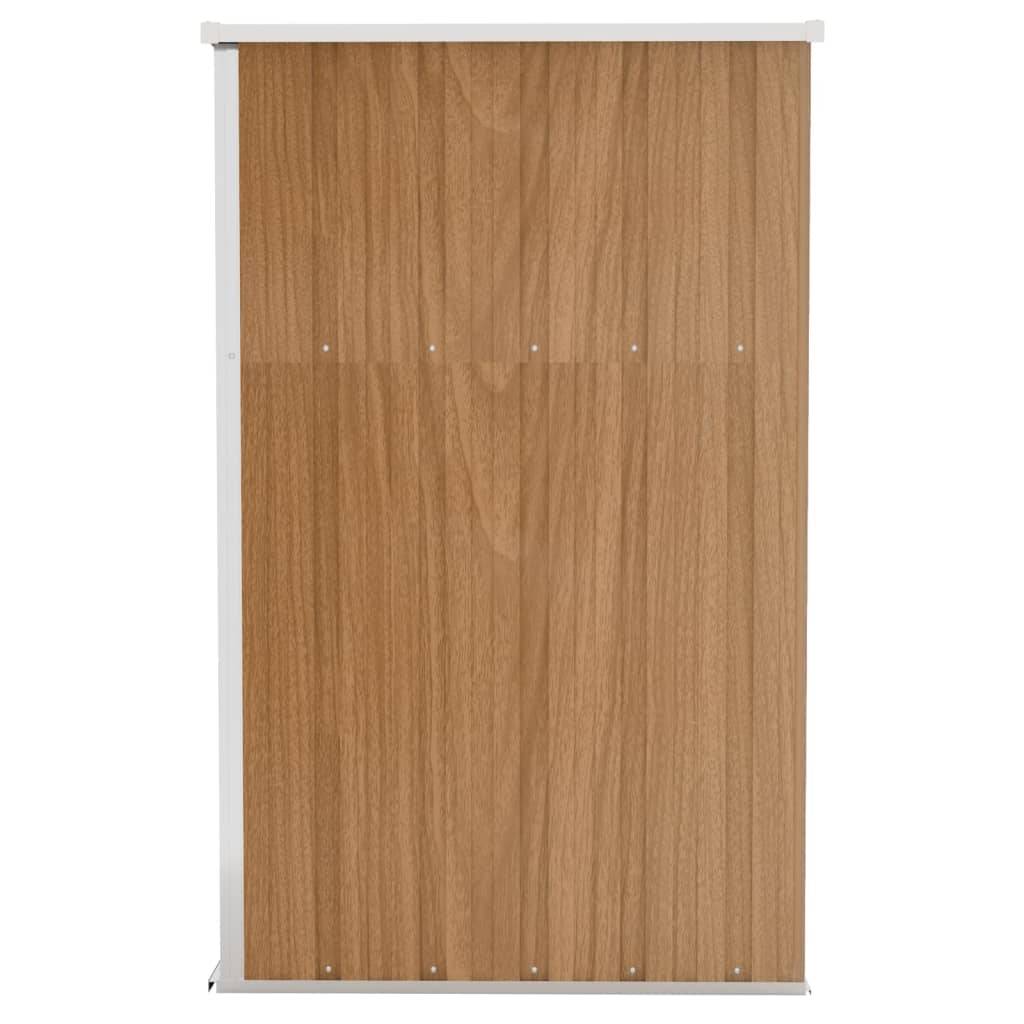 vidaXL Anbauschuppen Braun 118x100x178 cm Verzinkter Stahl