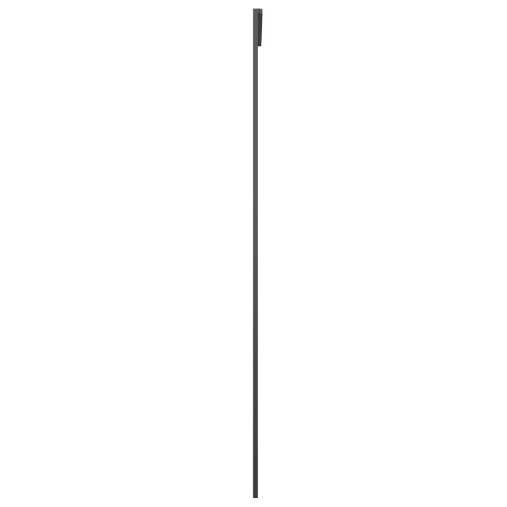 vidaXL Schiebetür ESG-Glas und Aluminium mattiert 90x205 cm Schwarz