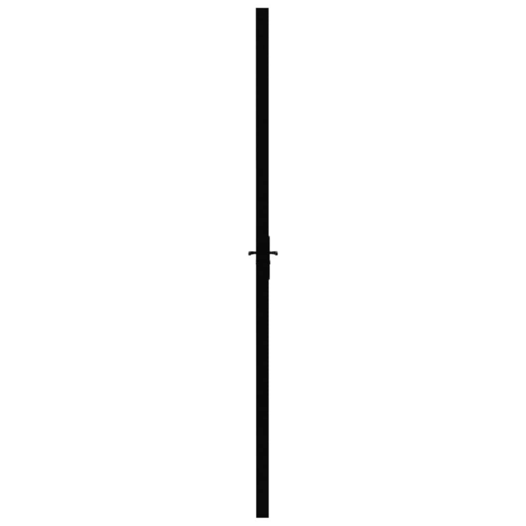 vidaXL Innentür ESG Glas und Aluminium 83x201,5 cm Schwarz