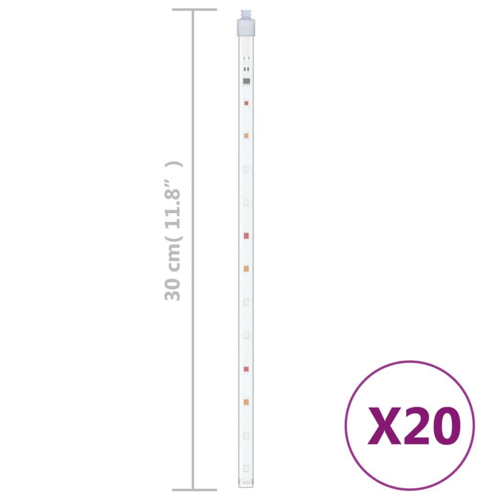 vidaXL LED Meteor-Lichter 20 Stk. 30 cm Mehrfarbig 480 LEDs