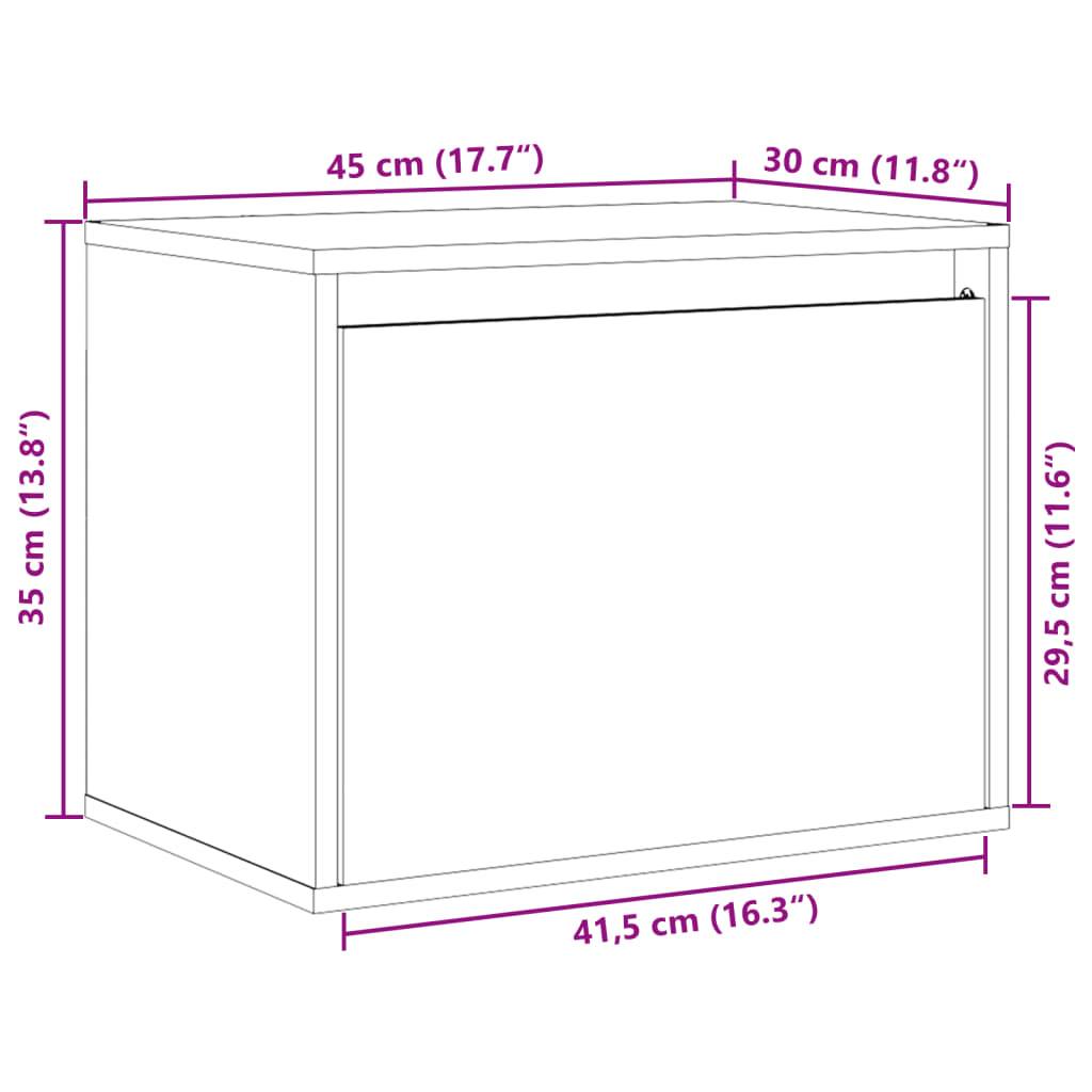 vidaXL Wandschrank 45x30x35 cm Massivholz Kiefer
